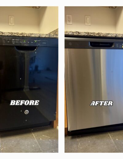 Dishwasher replacement and installation in East Norriton and West Norriton, PA – before and after handyman project