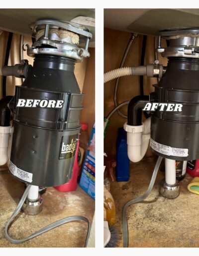 Garbage disposal installation and replacement in Wayne and Conshohocken, PA – before and after handyman project