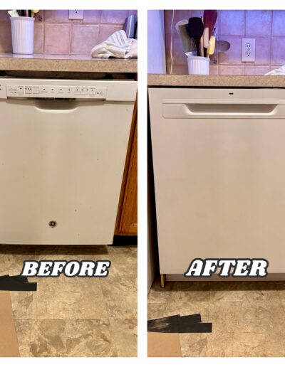 Old dishwasher replaced with a new modern dishwasher in a kitchen in Ambler, PA.