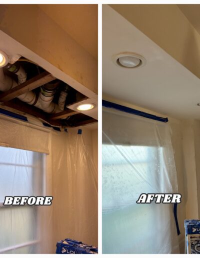 Professional drywall repair and ceiling restoration after plumbing leak in Audubon PA
